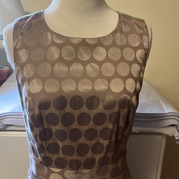 Loft sleeveless fully lined dress in a pewter color, size 4 - Picture 2 of 12